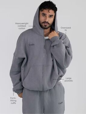 Comfrt Zip Hoodie Grey